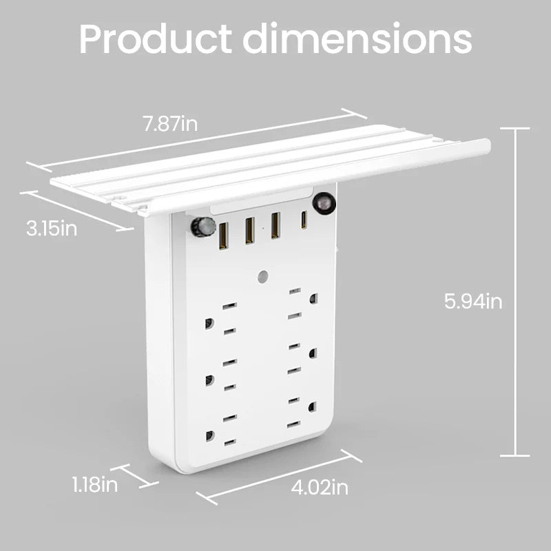 Multi-plug outlet with night light