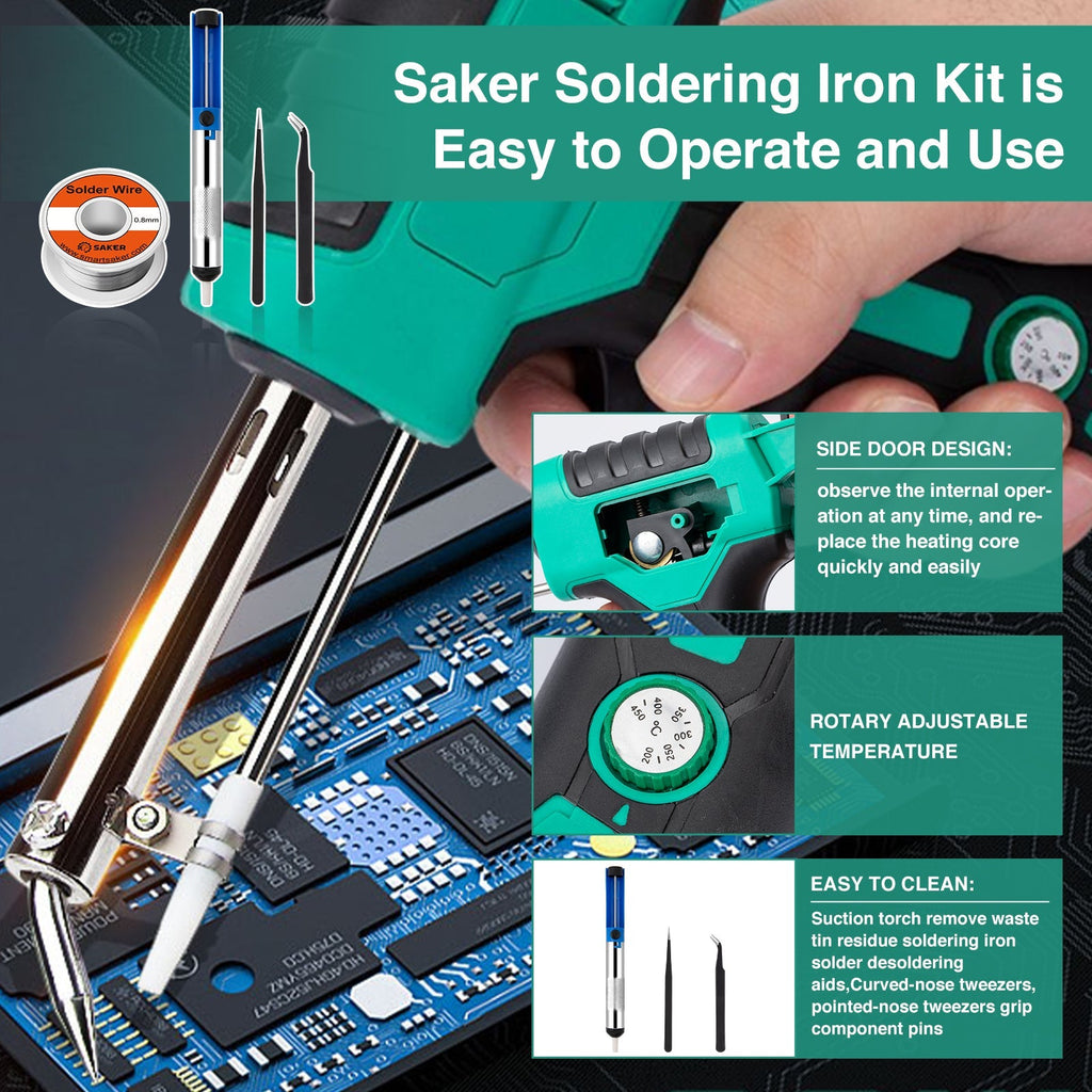 Adjustable Temperature Soldering Iron Kit