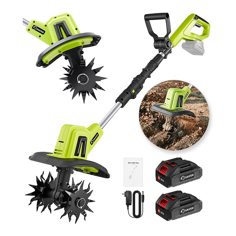 22V Cordless Electric Garden Tiller Cultivator