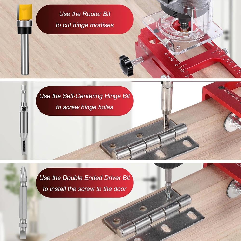 Adjustable Aluminum Door Hinge Jig