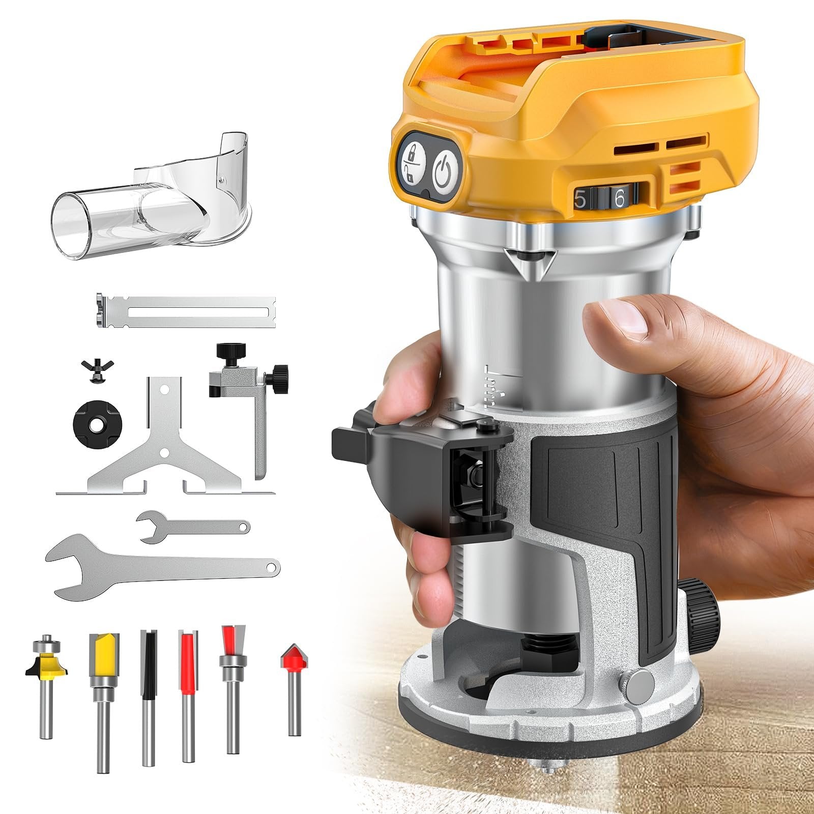 Cordless Compact Router With Battery