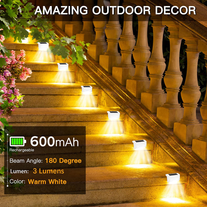 Solar Deck Lights Outdoor 4 Pack