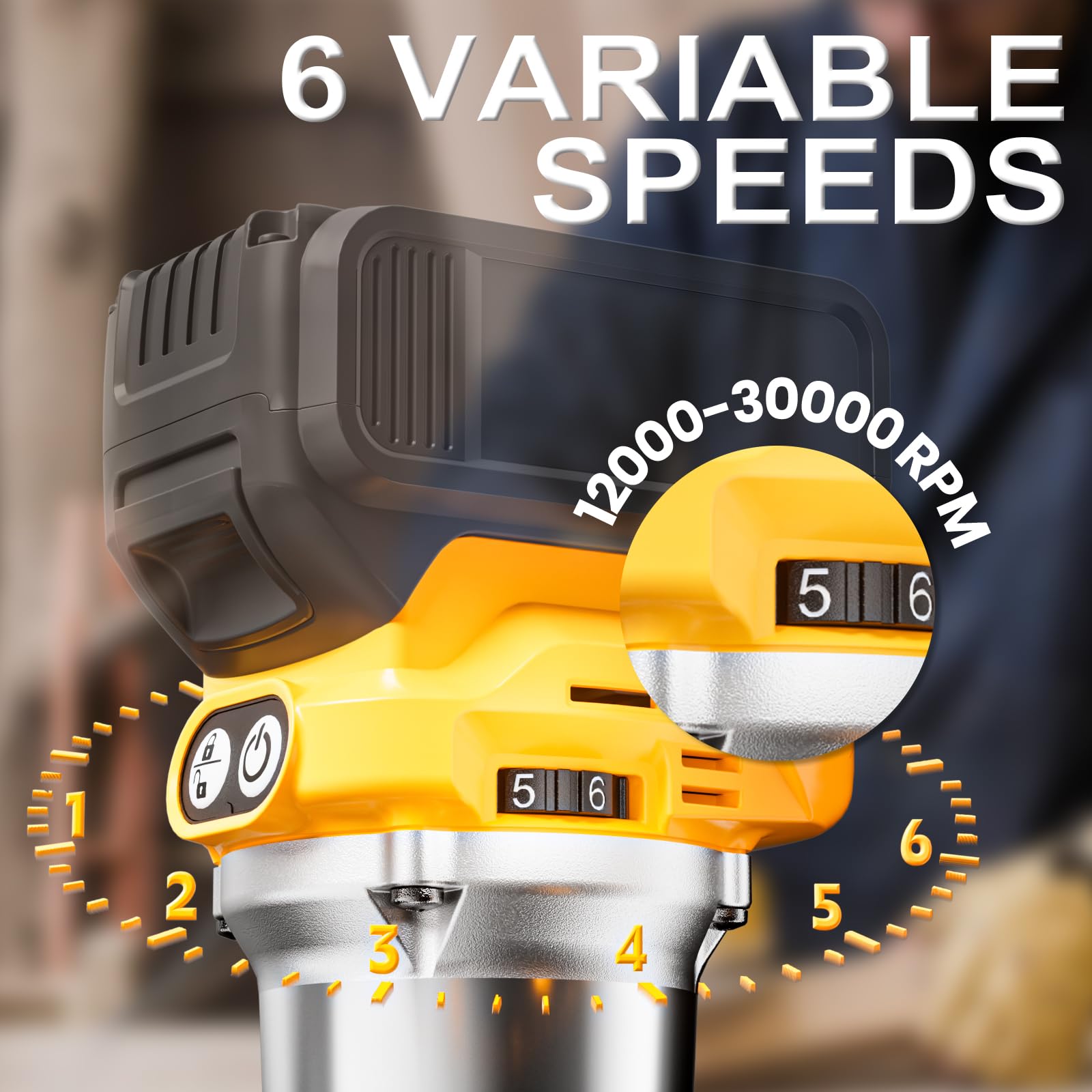 Cordless Compact Router With Battery