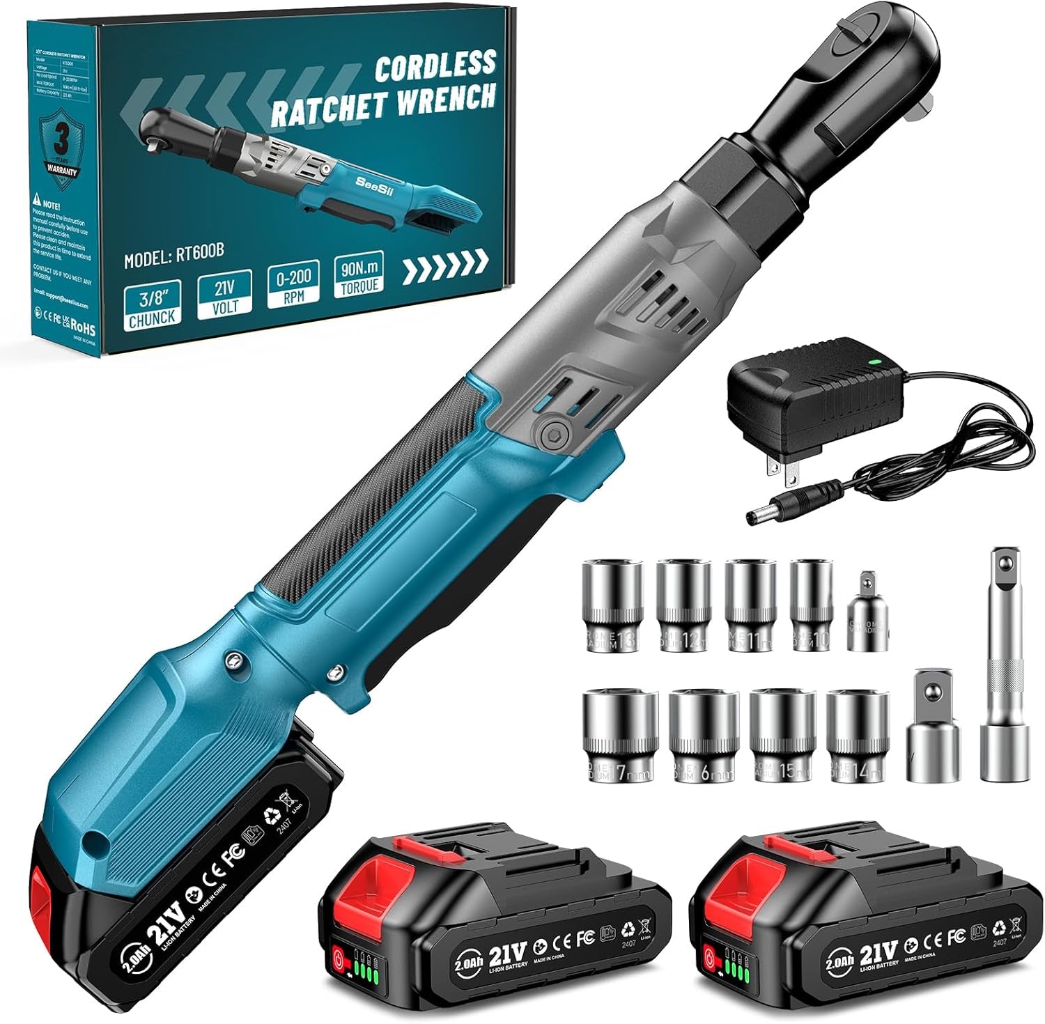 Cordless Electric Ratchet Wrench Set