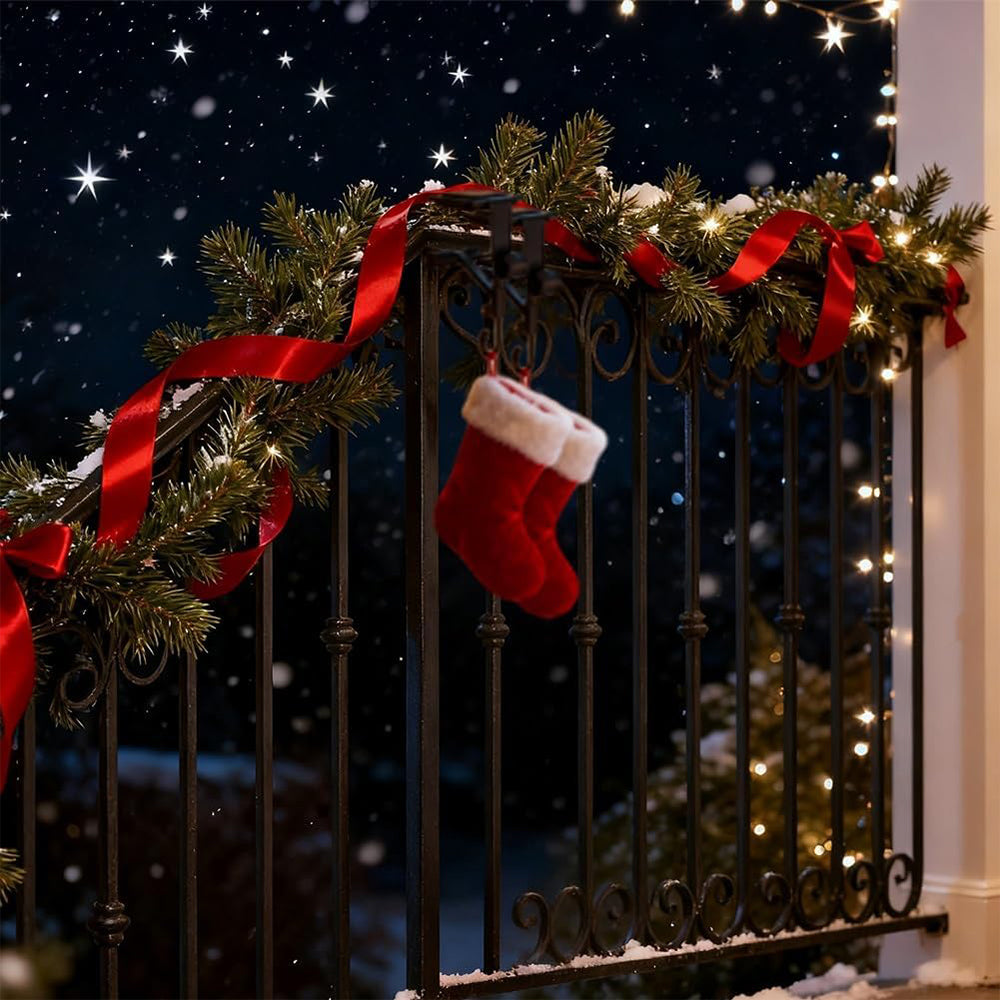 Adjustable Fireplace Garland and Stocking Hanger