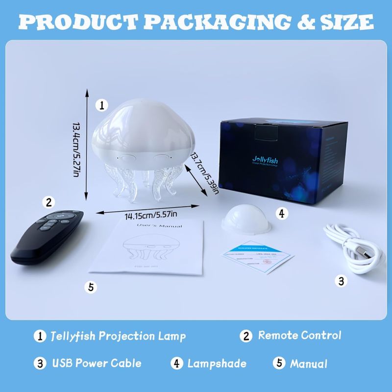 2-in-1 Ocean Wave Jellyfish Lamp
