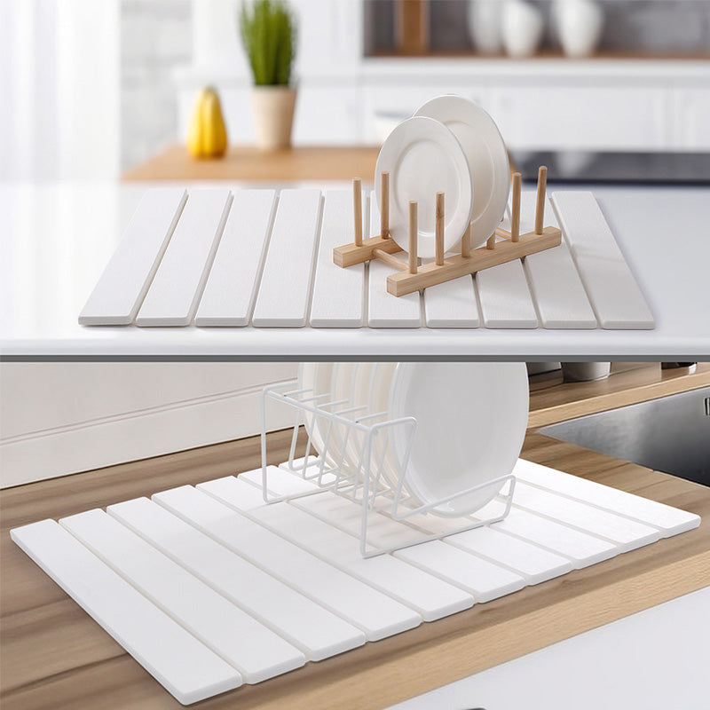 Collapsible Diatomaceous Dish Drying Mat