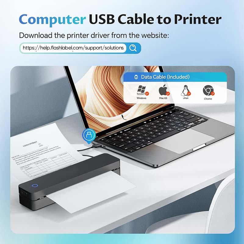 Wireless Thermal Mobile Printer