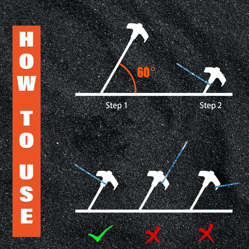 8 Screw in Tent Stakes