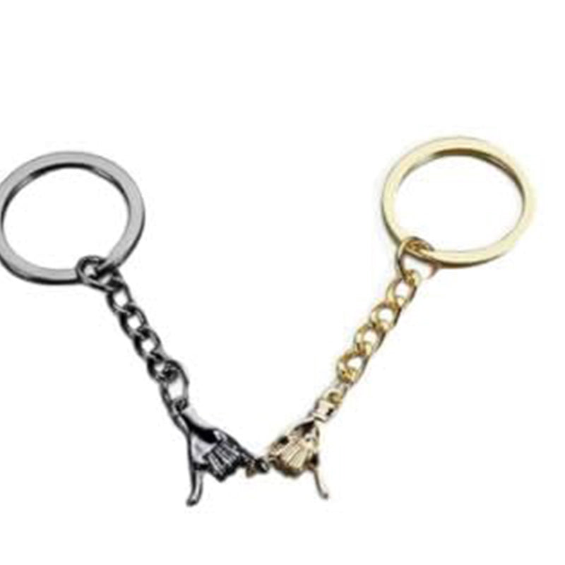Couples Hand In Hand Keychain Set