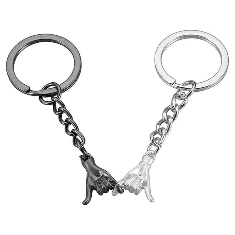 Couples Hand In Hand Keychain Set