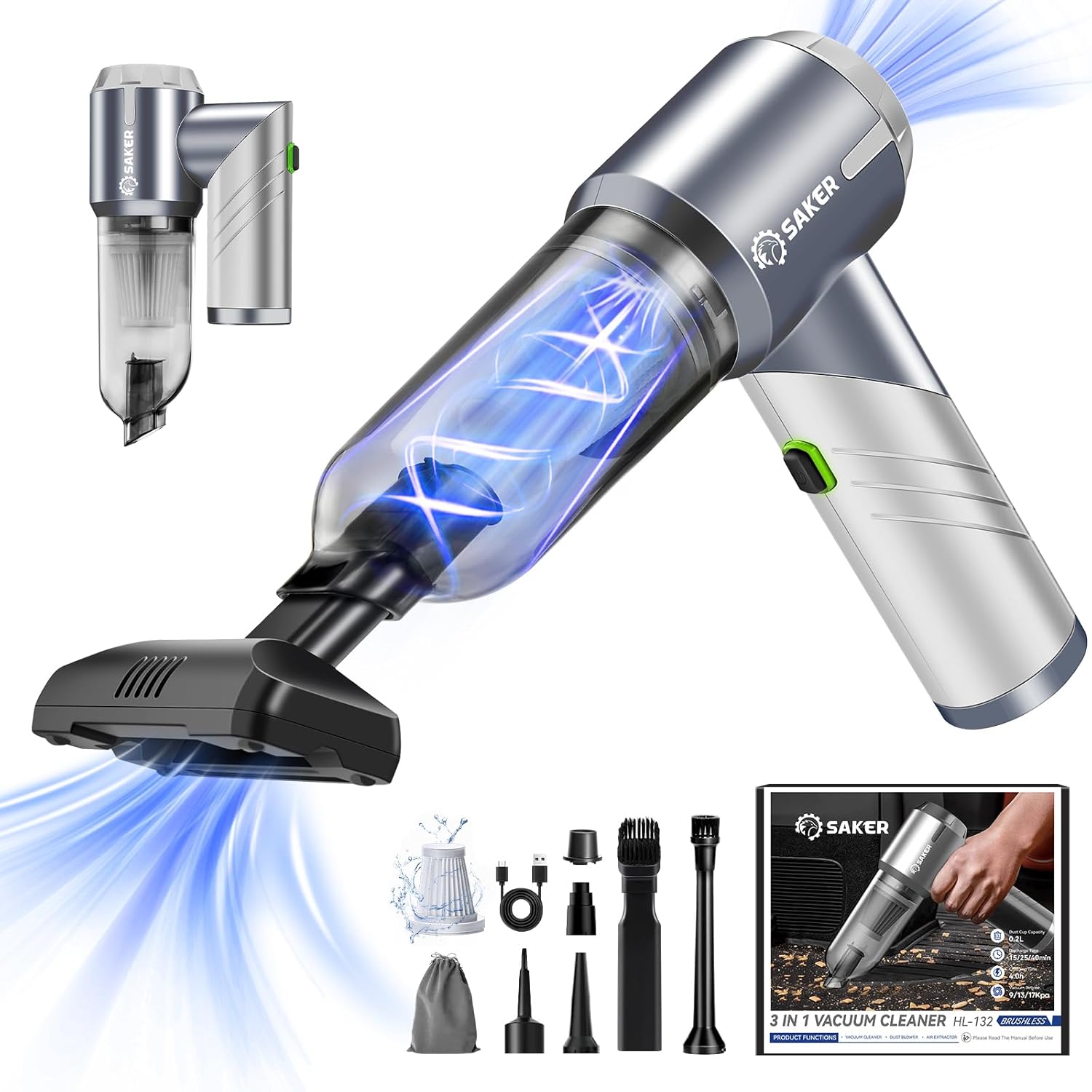 Portable Cordless Car Vacuum