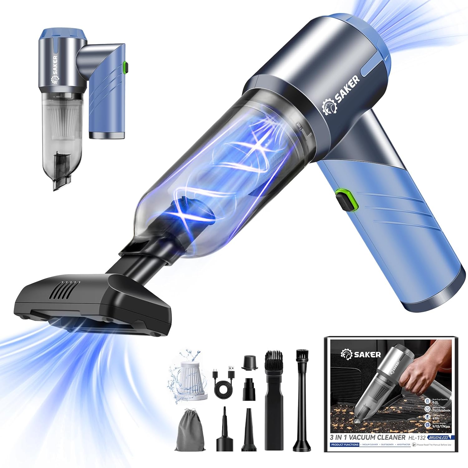 Portable Cordless Car Vacuum