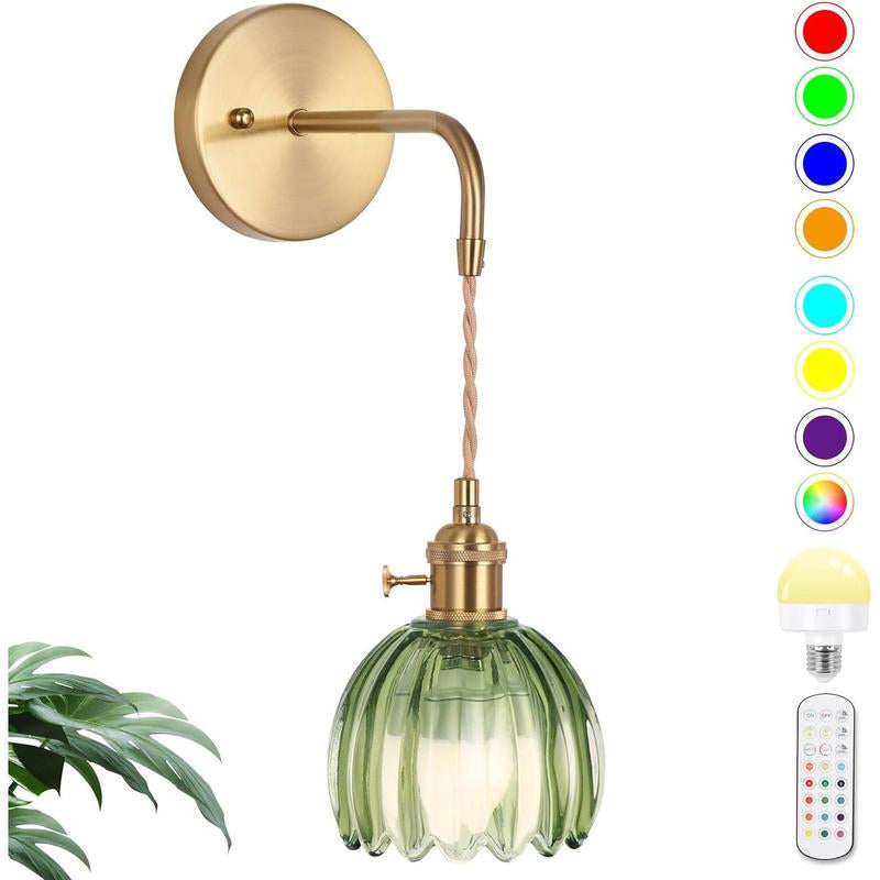 Battery-Powered RGB Wall Sconce Set