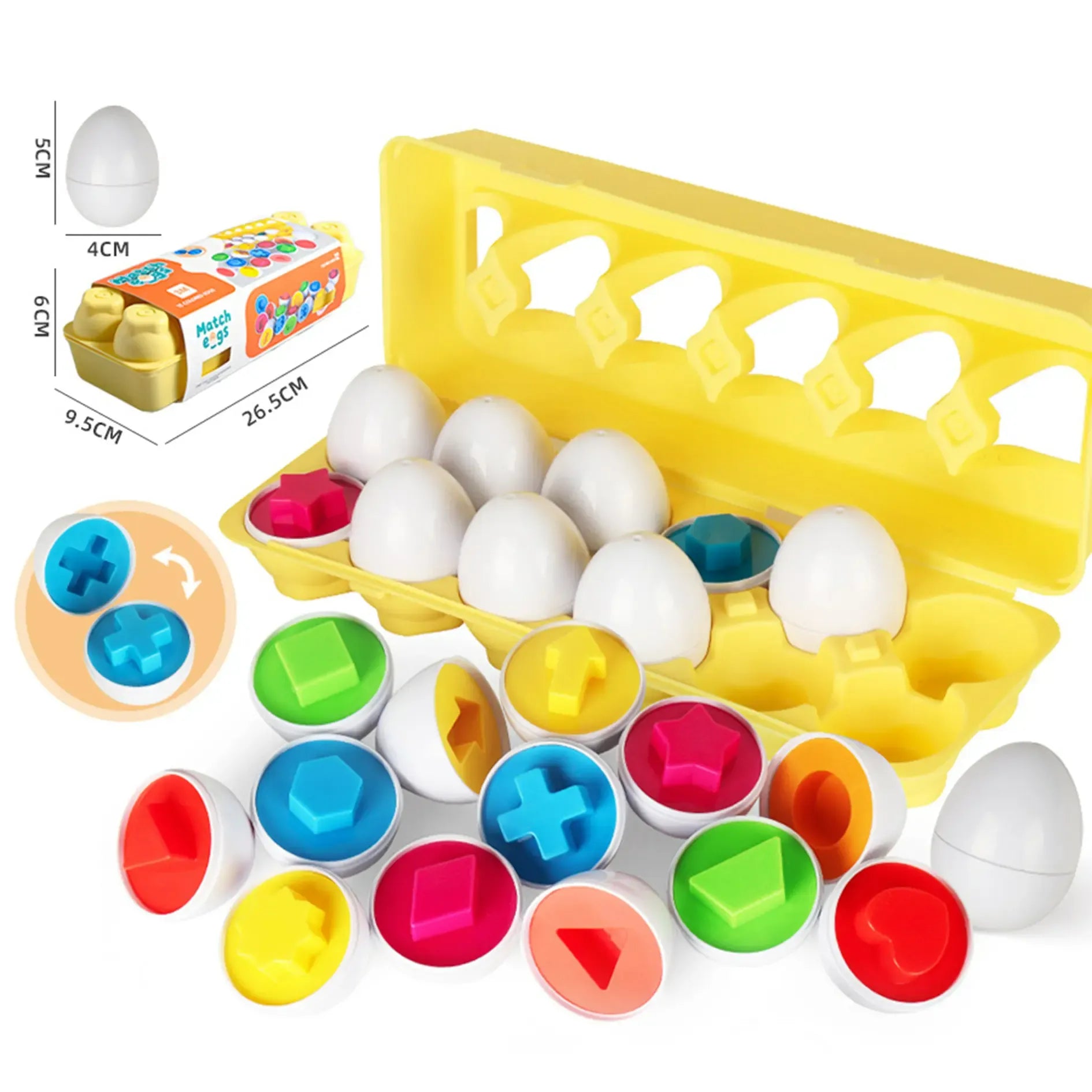 Color Shape Matching Egg Puzzle Toy