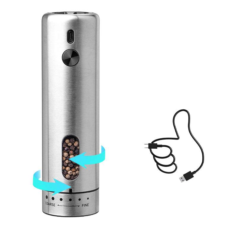 Electric Salt and Pepper Grinder Set with Charging Base
