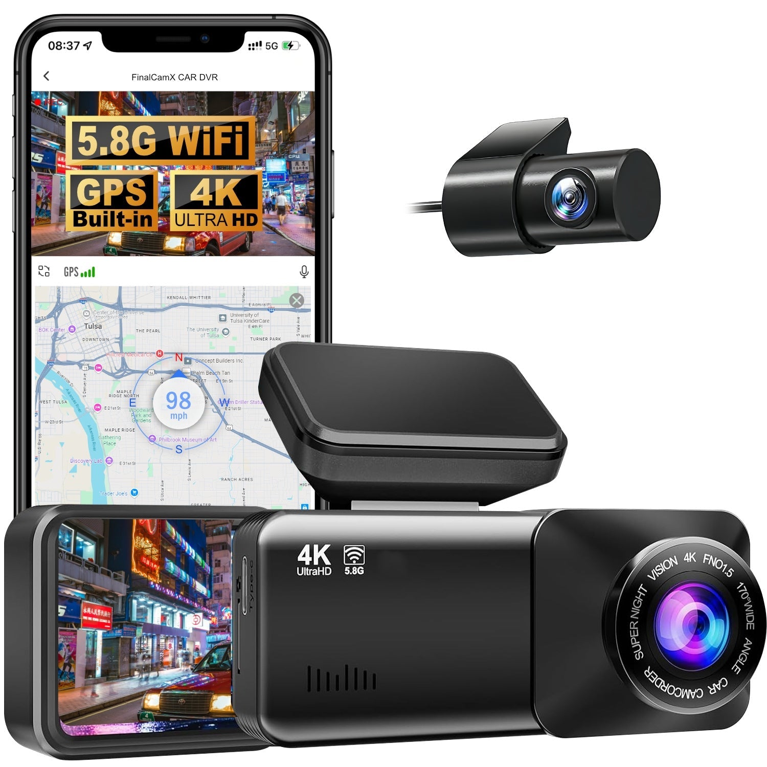 4K Dual Front And Rear Camera