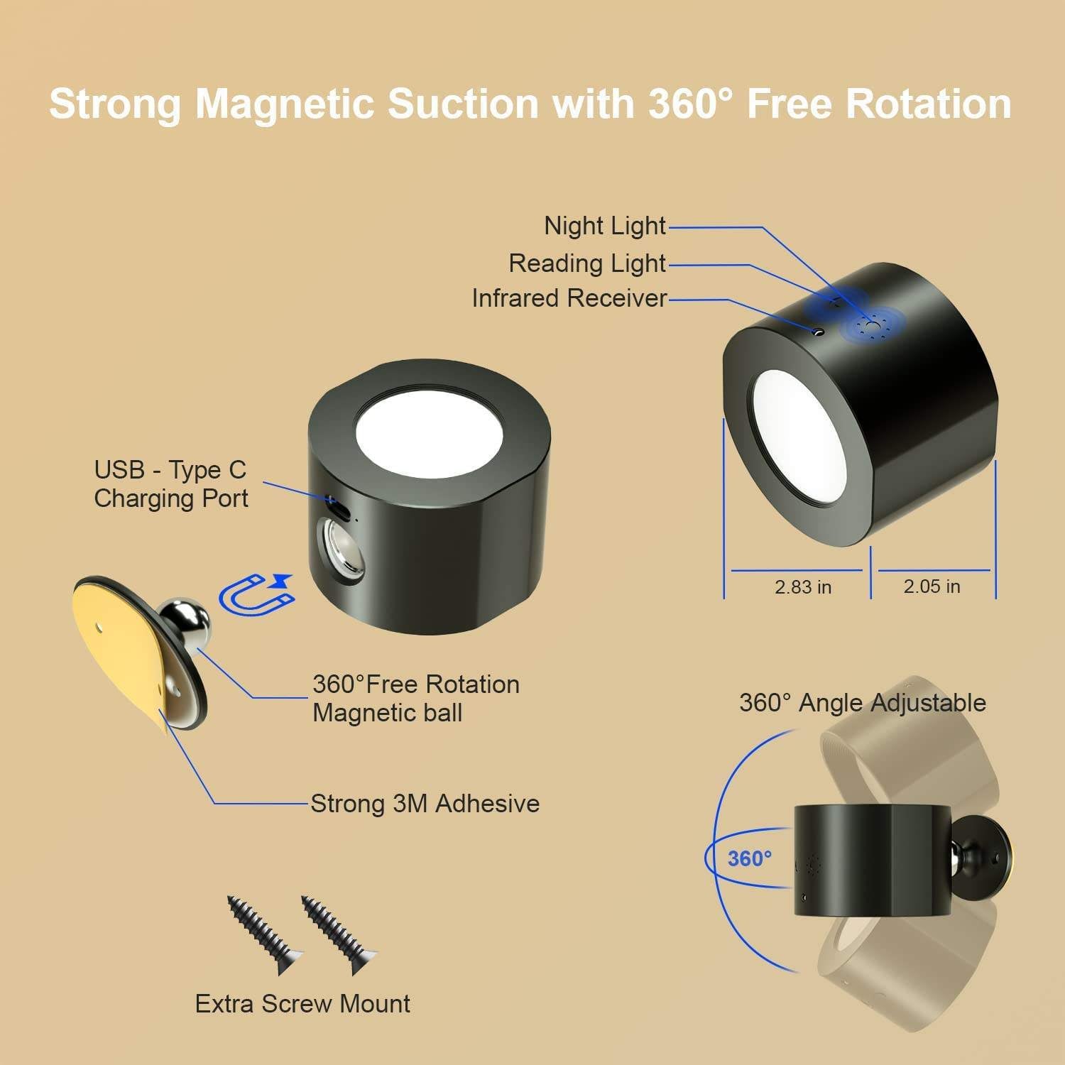 LED Magnetic Wall Light