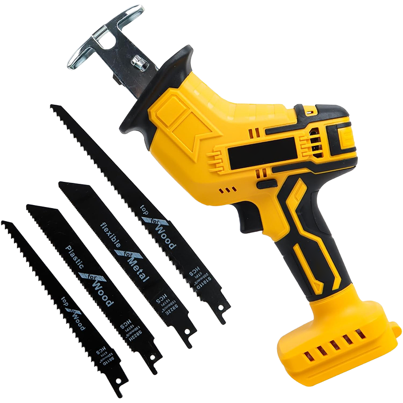 Battery-compatible wireless reciprocating saw
