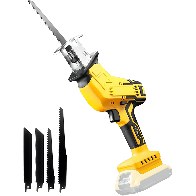 Battery-compatible wireless reciprocating saw