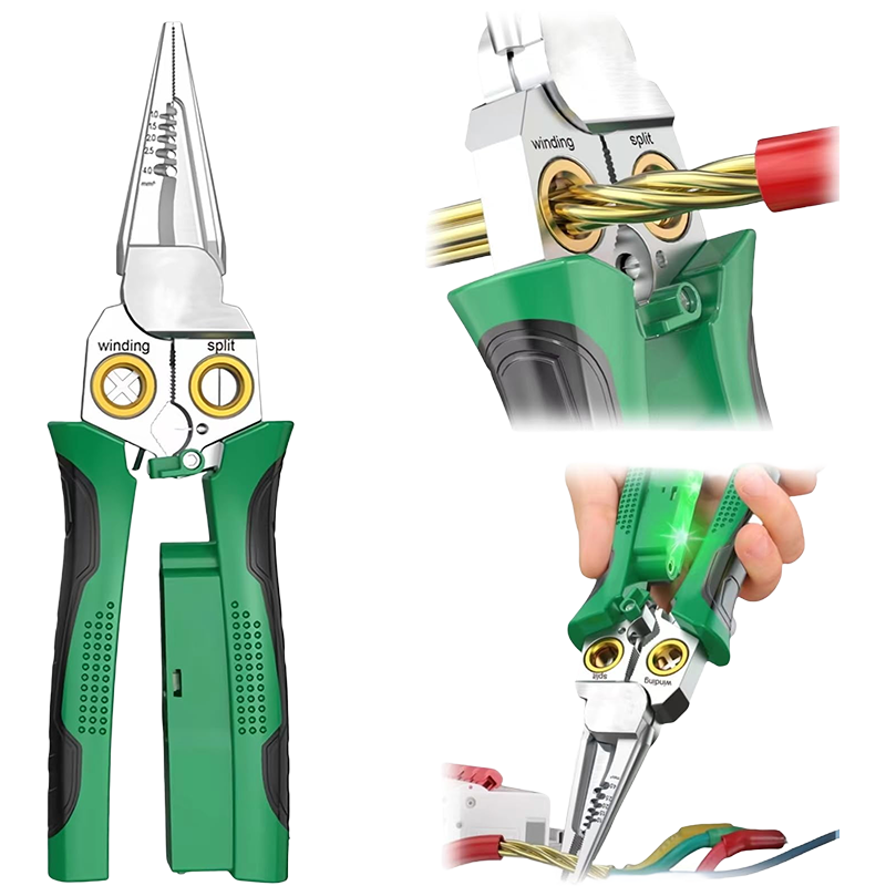 8-in-1 Voltage Testing Wire Stripper Pliers