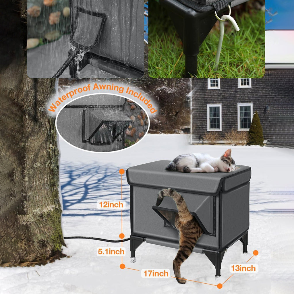 Premium Heated Cat House