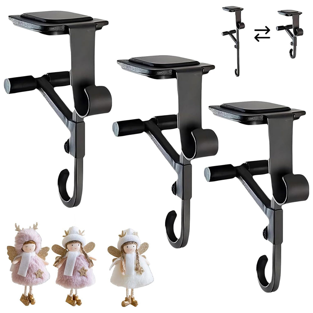 Adjustable Fireplace Garland and Stocking Hanger