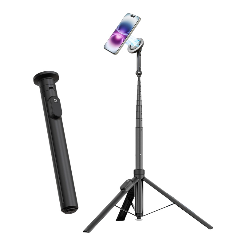 Automatic Magnetic Phone Tripod Stick Stand