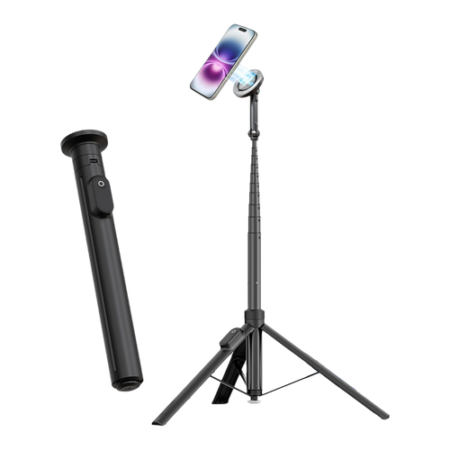 Automatic Magnetic Phone Tripod Stick Stand