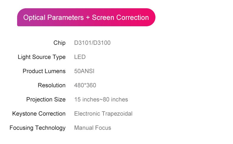 Wireless Bluetooth Projector