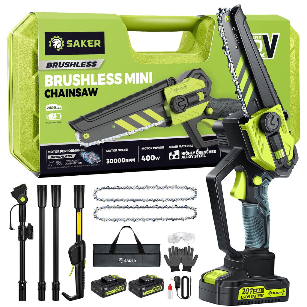 Cordless Pole Saw and Mini Chainsaw