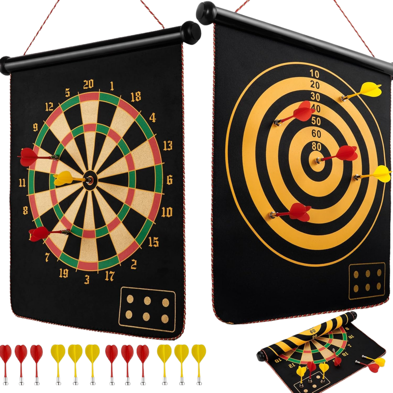 Magnetic Dart Board Double-Sided Game