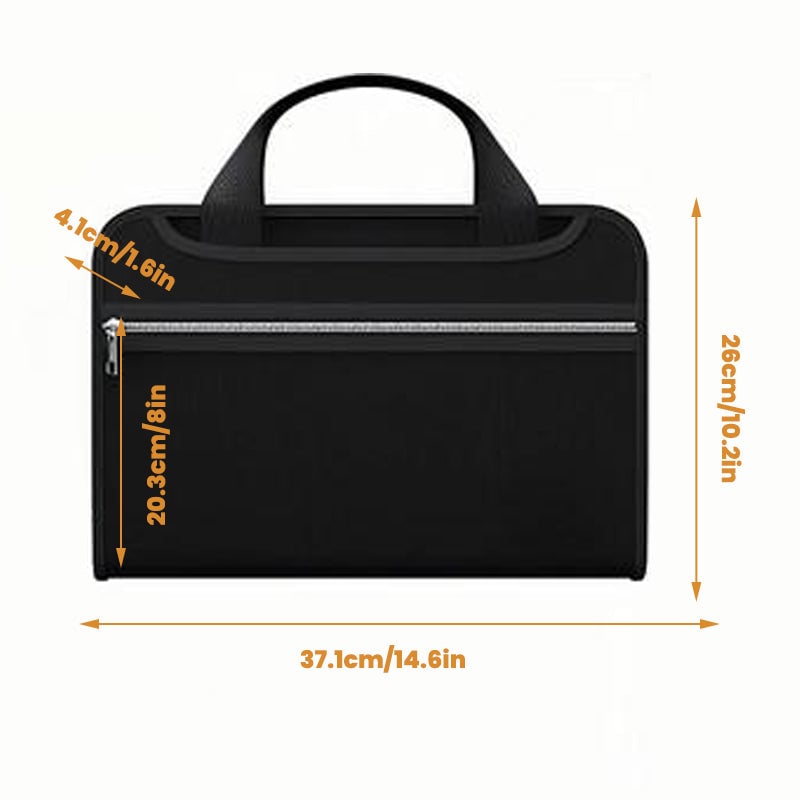 Large Capacity A4 Fireproof File Folder with Handle