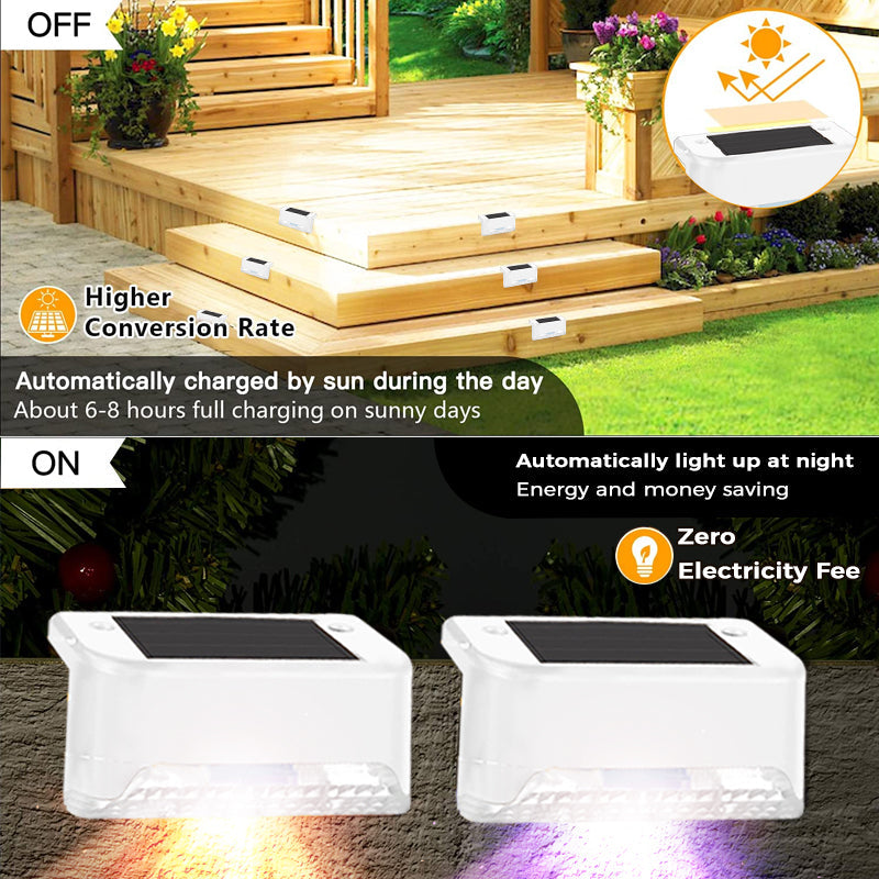 Solar Deck Lights Outdoor 4 Pack