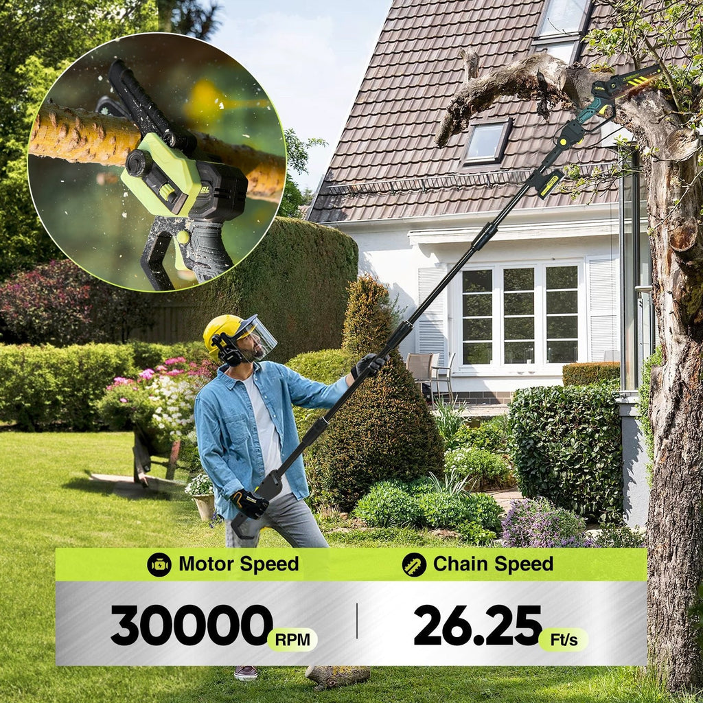 Cordless Pole Saw and Mini Chainsaw