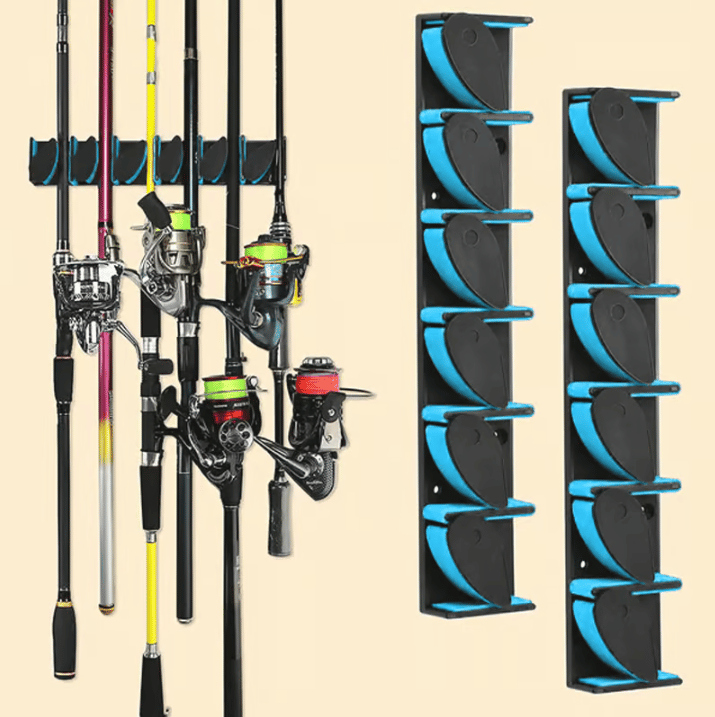Wall Mounted Fishing Rod Rack
