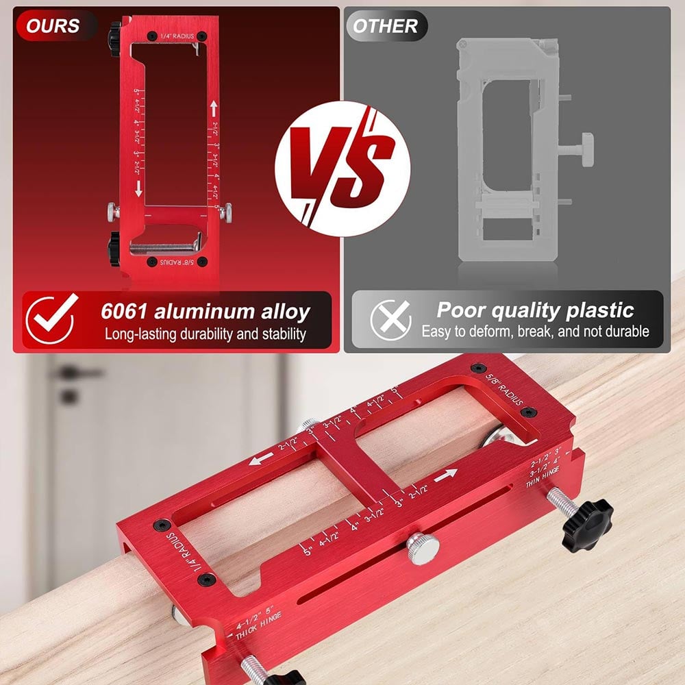 Adjustable Aluminum Door Hinge Jig