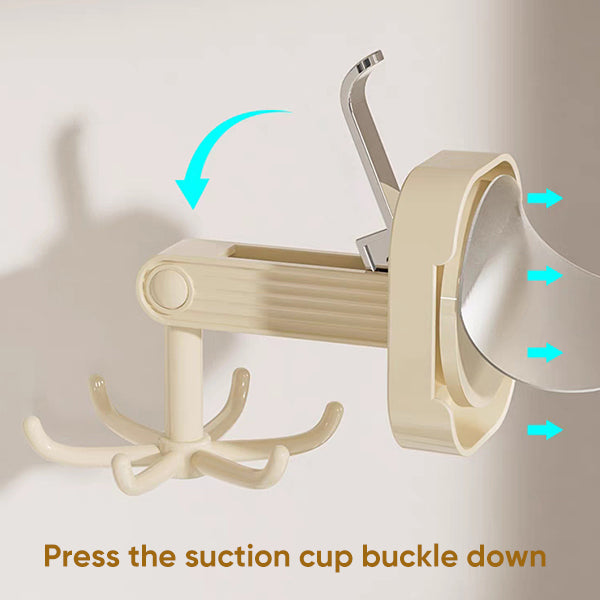 ® Suction Cup Six-Claw Swivel Hook