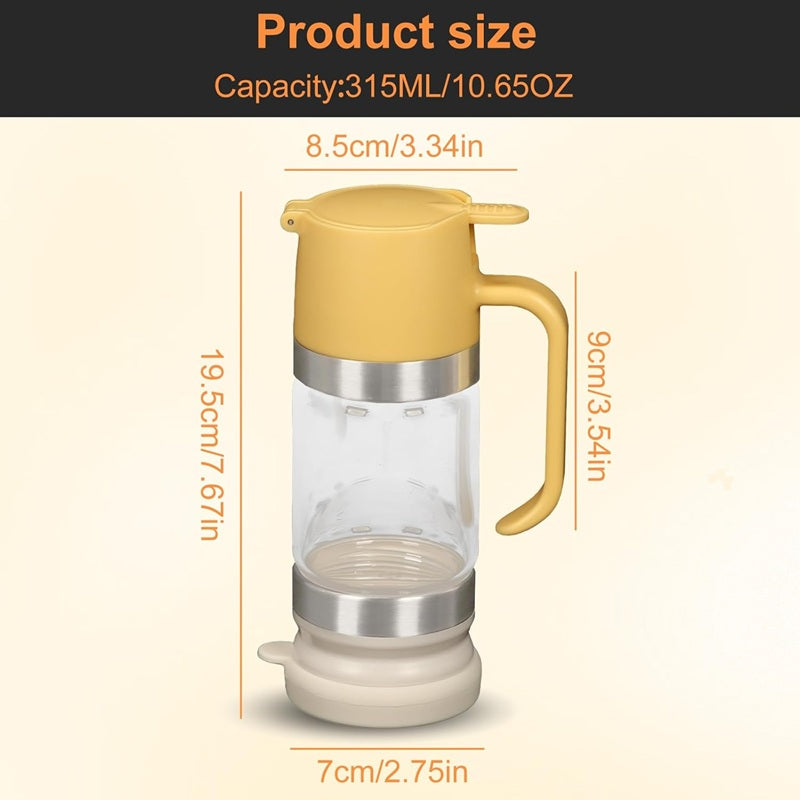 Glass Honey Syrup Dispenser Jar