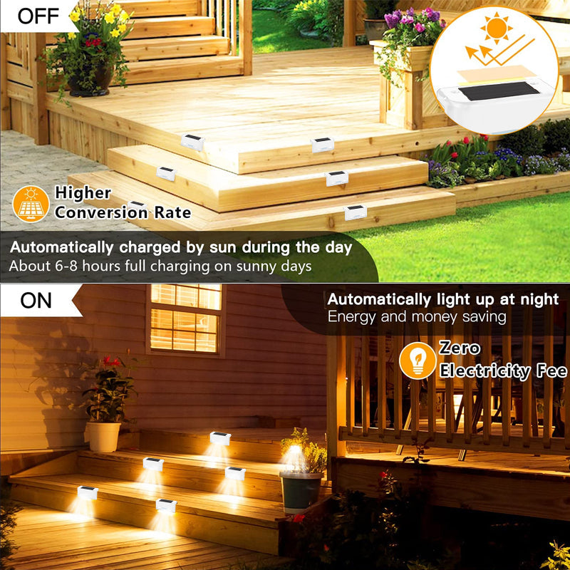 Solar Deck Lights Outdoor 4 Pack