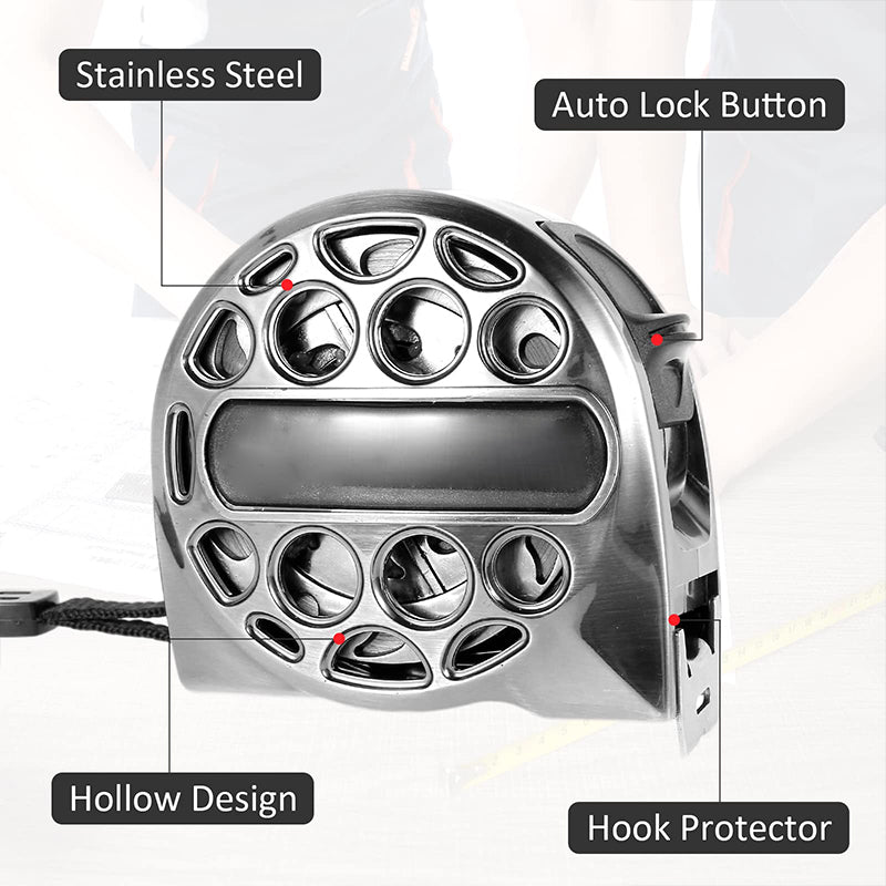 Double-Sided Scale Waterproof Stainless Steel Tape Measure