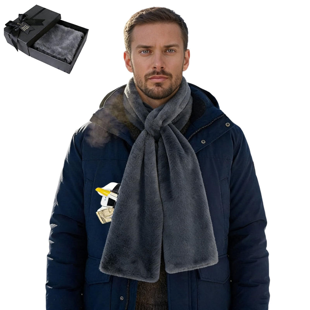 Faux Fur Scarf With Hidden Pocket