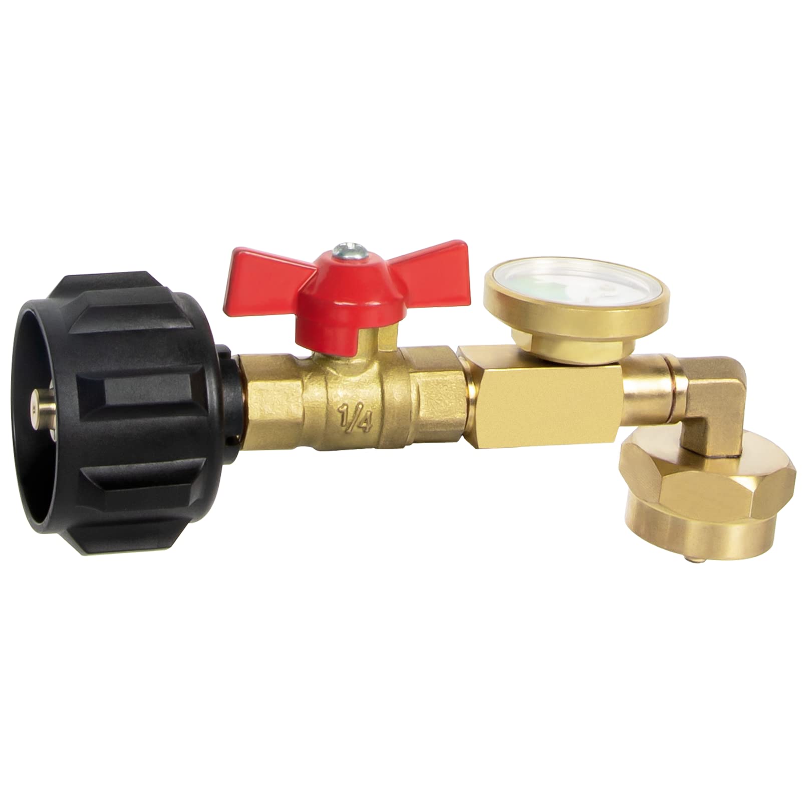 Propane Refill Adapter With Ball Valve