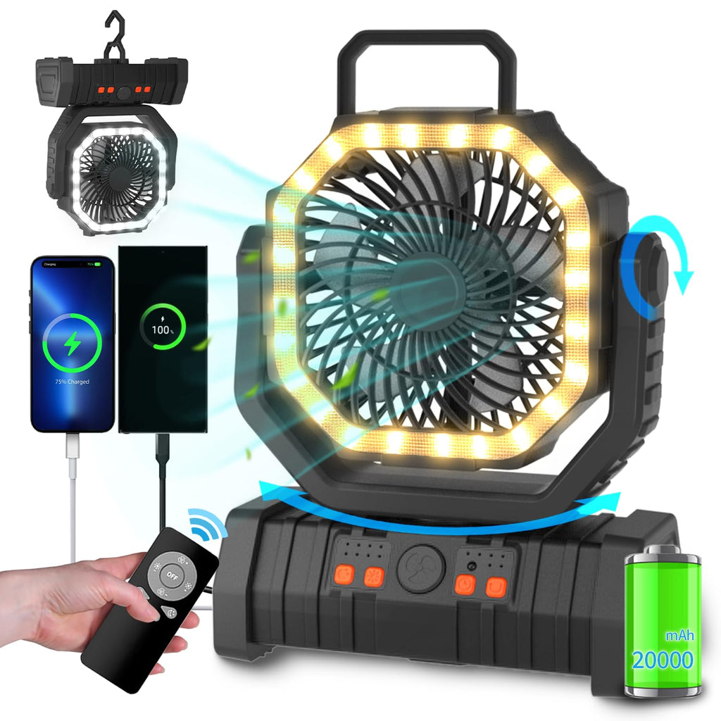 Rechargeable  RC Camping Fan