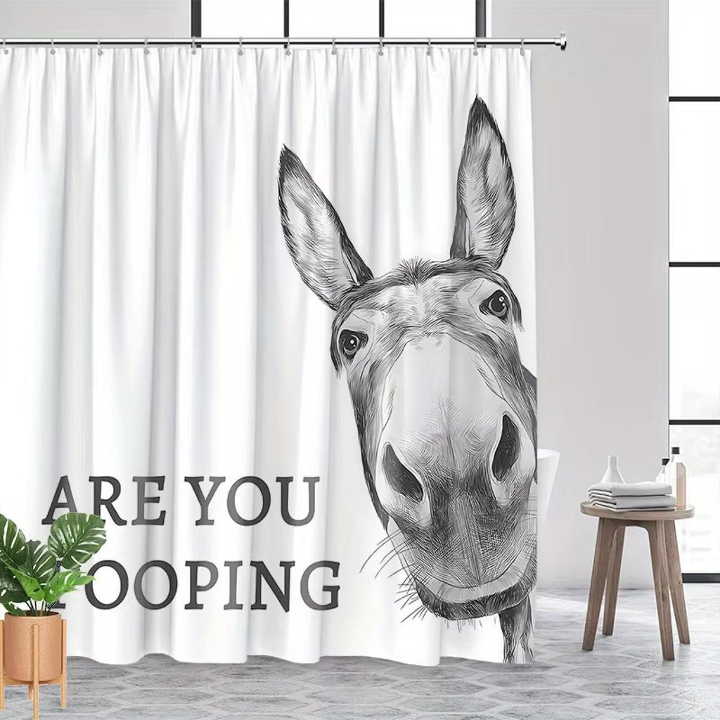 Funny Donkey Shower Curtain Decor