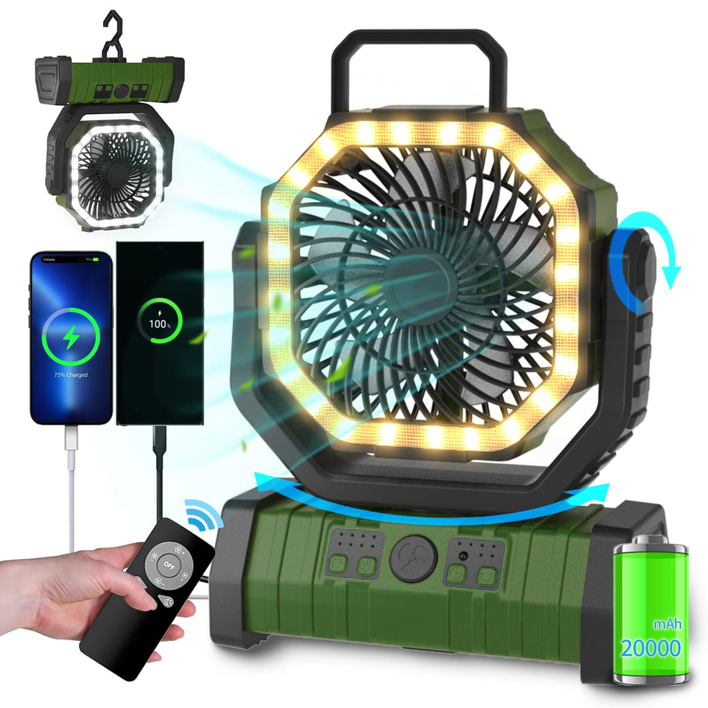 Rechargeable  RC Camping Fan