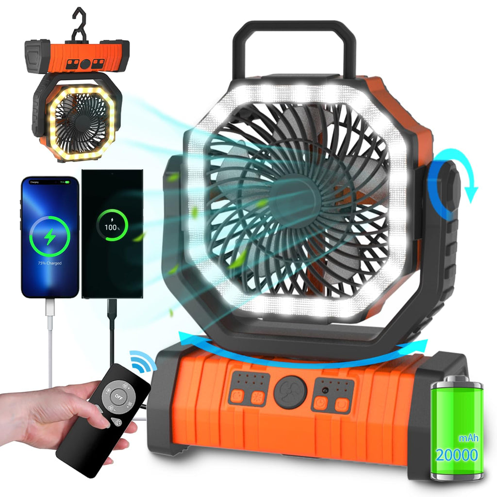 Rechargeable  RC Camping Fan