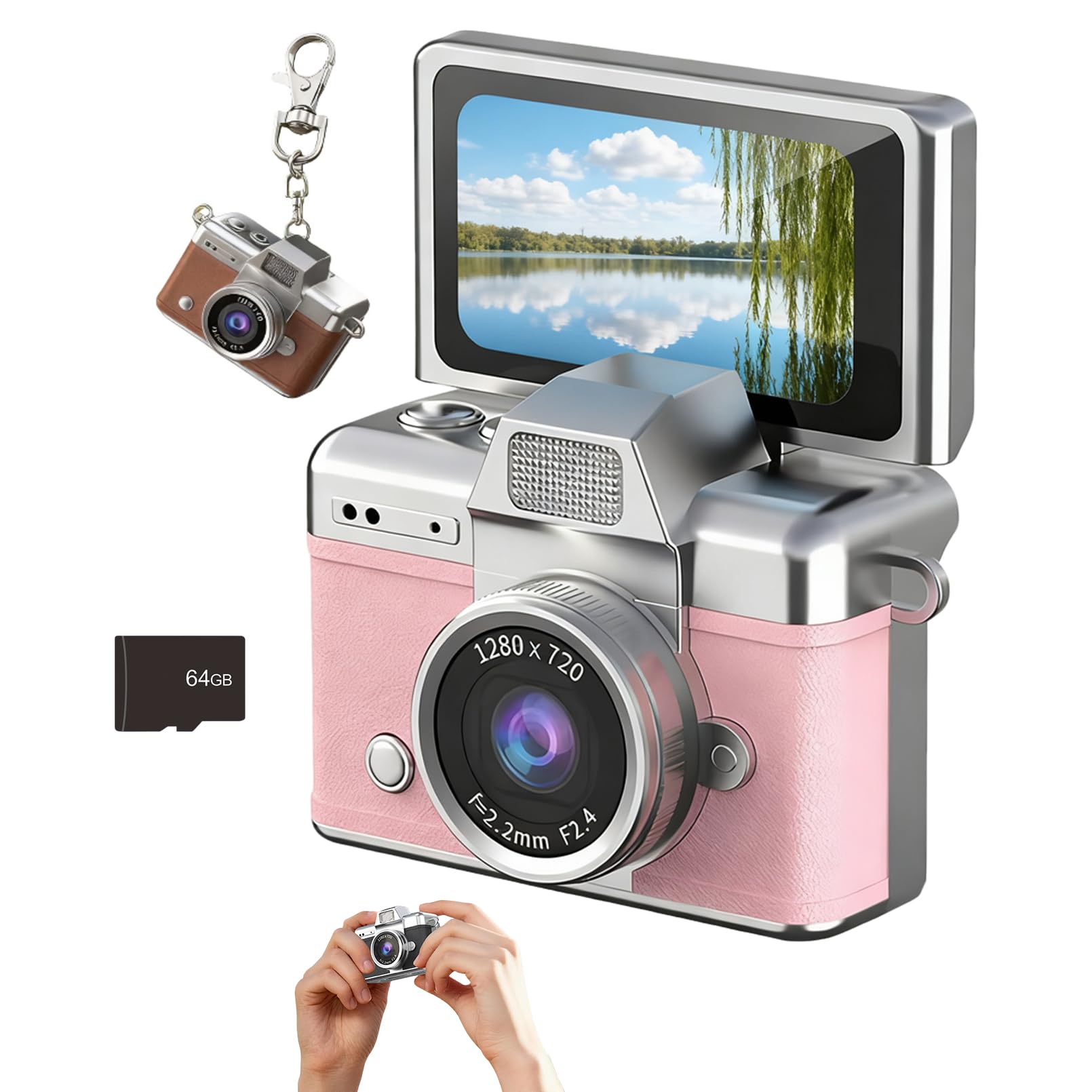Mini Flip Screen Retro Camera