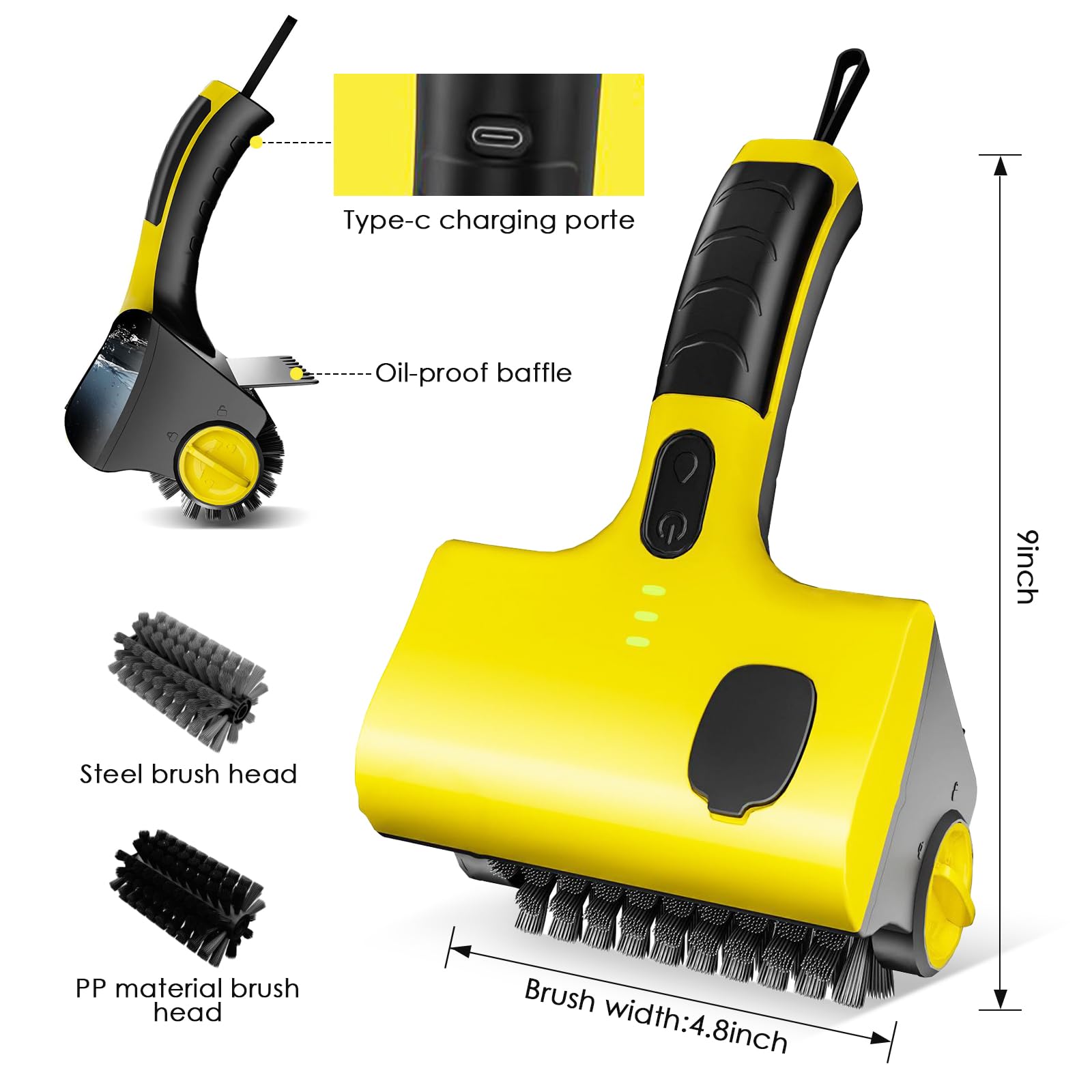 Electric Grill Cleaner Cordless & Rechargeable