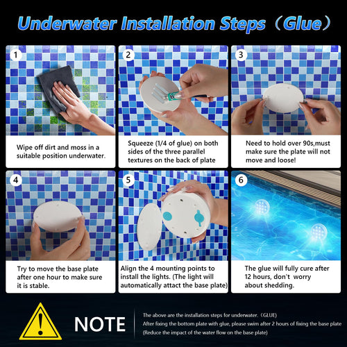 2/4 PCS-Ultra-High Brightness Rechargeable Submersible LED Lights with Remote